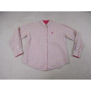 Twenty X Shirt Womens Medium Plaid Striped Button Up Long Sleeve Casual Classic‎